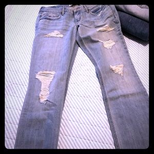 Distressed Hollister boot cut denim jeans. NWOT